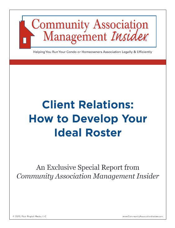 CAM Insider - Client Relations Report