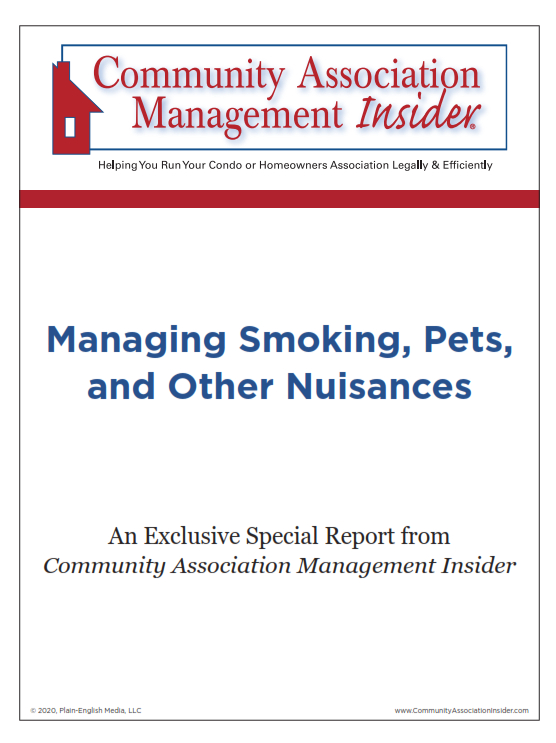 CAM Insider - Nuisances Report Cover